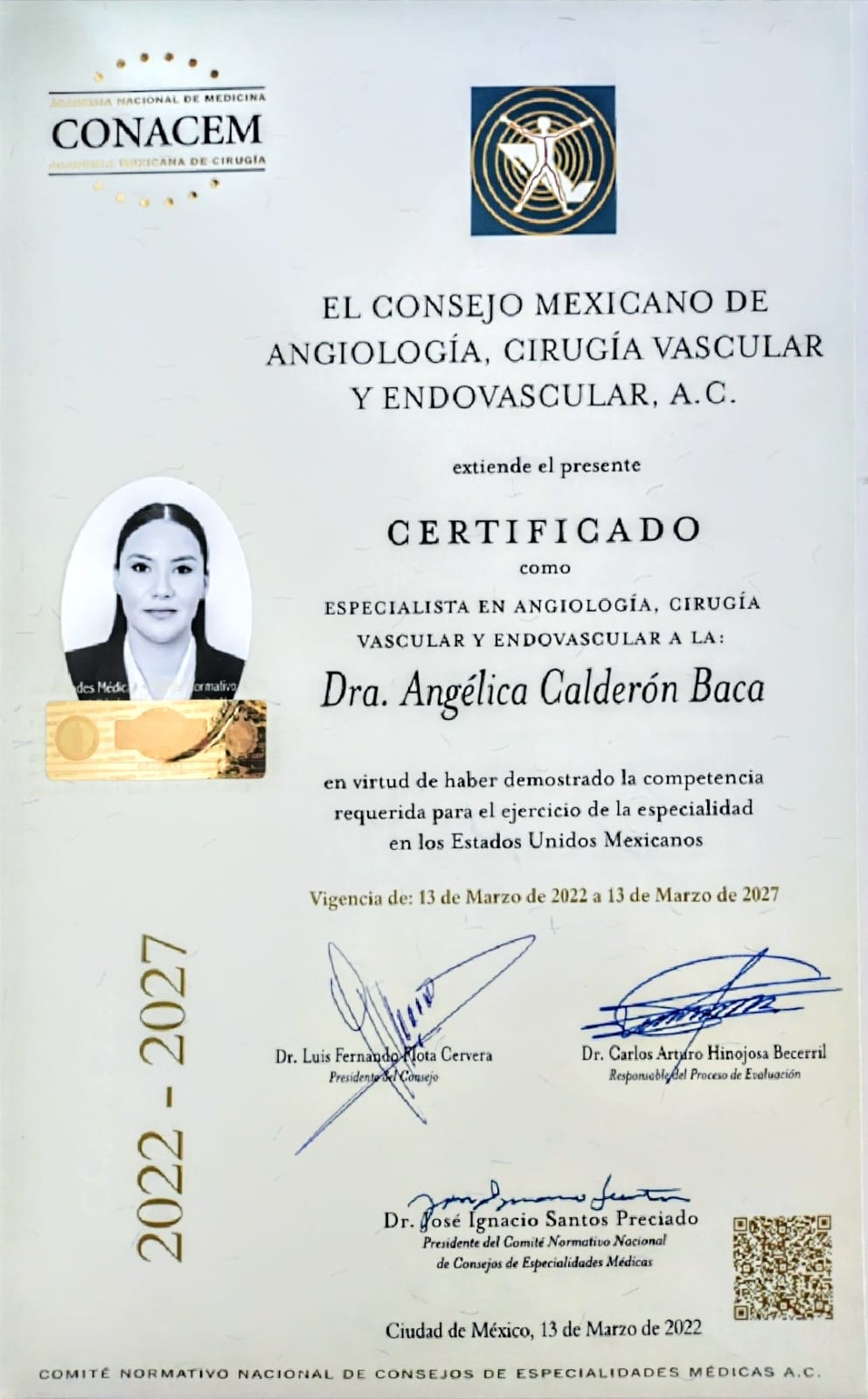 Dra Angelica Calderon - Angiologo Chihuahua - Certificado CONACEM