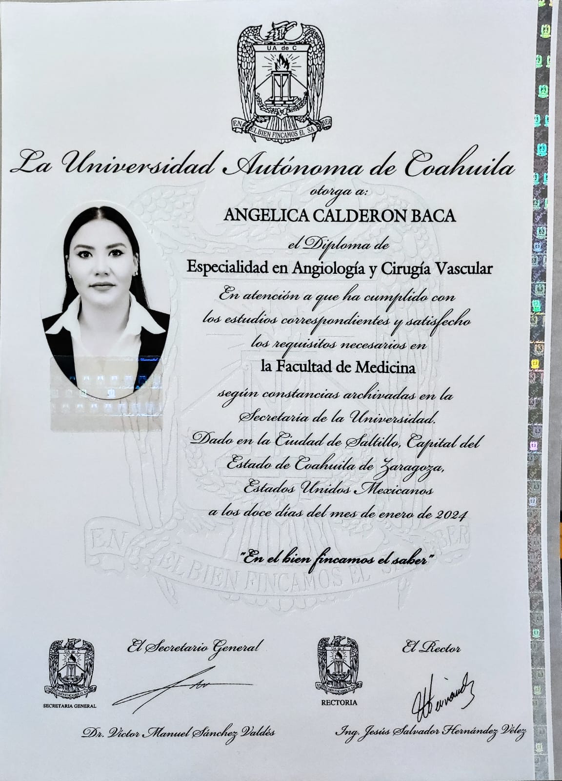 Dra Angelica Calderon - Angiologo Chihuahua - Especialidad